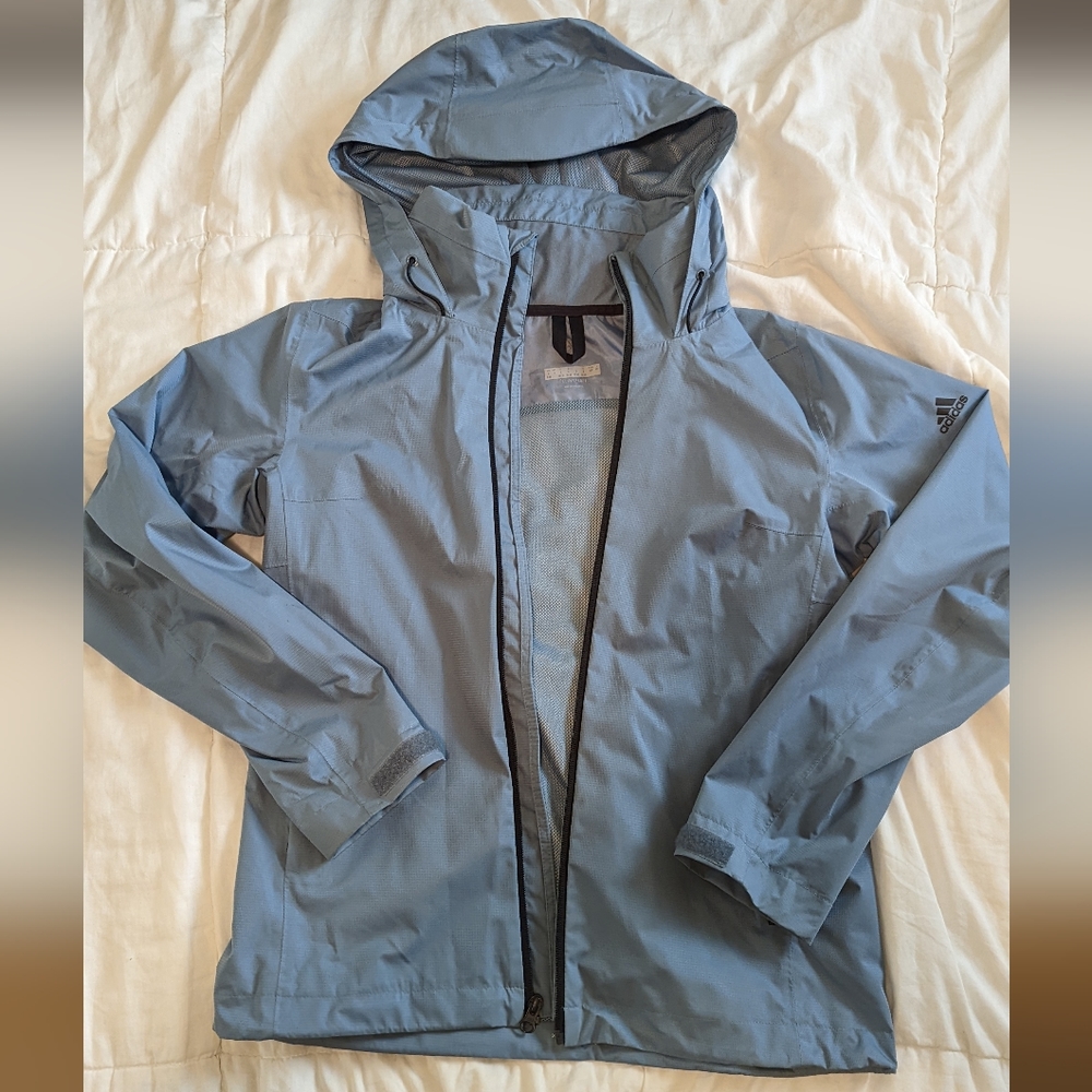 Adidas dusty blue size small windbreaker